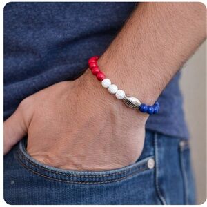 Football Fans Team Bracelet red white and